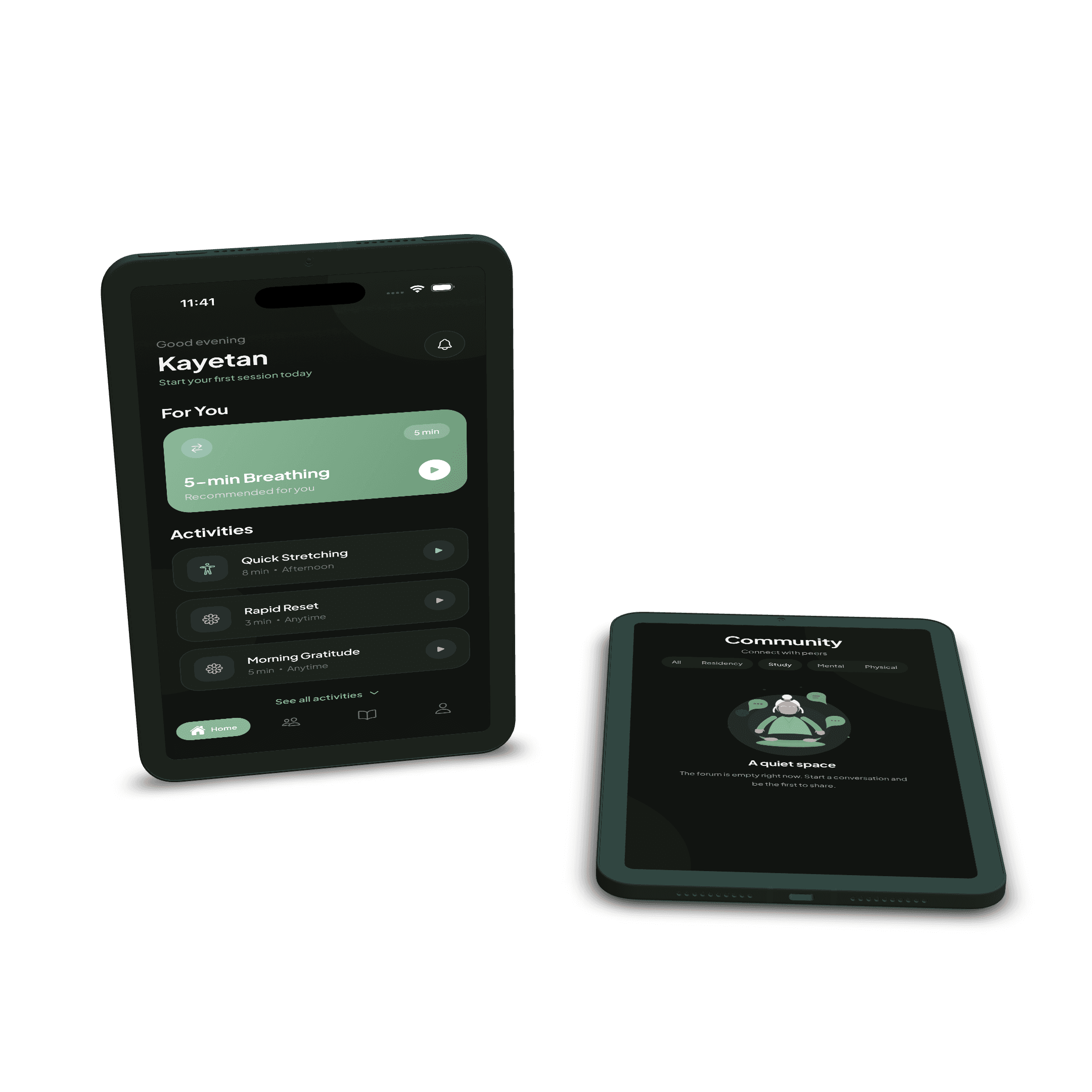 WellnessMD phone and tablet mockup